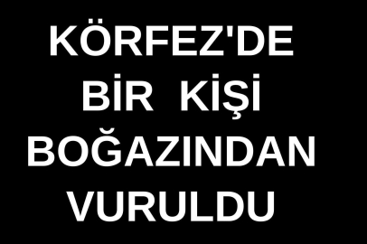 KÖRFEZ'DE BİR KİŞİ BOĞAZINDAN VURULDU