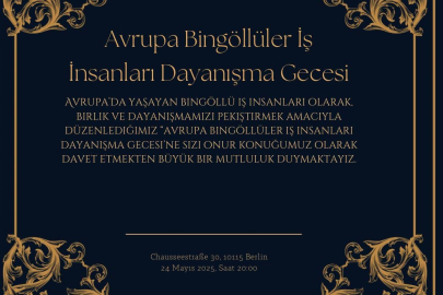 Avrupa'daki Bingöllü İş İnsanları, Berlin’de Buluşuyor
