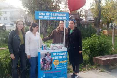 Edirne Keşan'da SMA hastası Melek'e duyarlılık standı