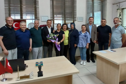 MUHTARLARDAN HABİBE DEMİROĞLU AKSOY’A HAYIRLI OLSUN ZİYARETİ