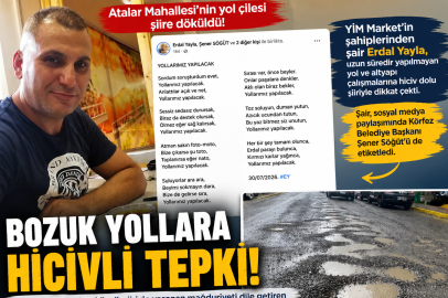Atalar Mahallesi'nin Bozuk Yollarını Şiirle Protesto Etti