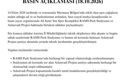Bakanlıktan İstanbul'daki o iddiaya yanıt... Teknik incelemede olumsuzluk tespit edilmedi